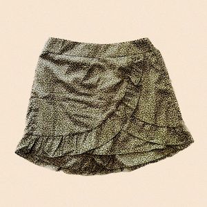 Sage Green Animal Print Skort